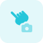 external one-click-touch-on-camera-isolated-on-white-background-touch-tritone-tal-revivo icon