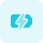 external phone-charging-indication-logotype-with-bolt-logotype-battery-tritone-tal-revivo icon