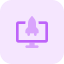 external powerhouse-computer-with-rocket-speed-isolated-on-a-white-background-startup-tritone-tal-revivo icon