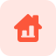 external sales-figure-in-a-bar-chart-format-of-a-house-house-tritone-tal-revivo icon