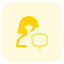 external single-female-user-chatting-with-their-family-members-closeupwoman-tritone-tal-revivo icon