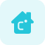 external smart-home-with-thermostat-attached-measuring-temperature-in-degree-celsius-house-tritone-tal-revivo icon