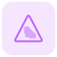 external triangular-shape-animal-trespassing-with-the-bat-logotype-traffic-tritone-tal-revivo icon