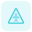 external triangular-shape-sign-board-with-airplane-logotype-traffic-tritone-tal-revivo icon