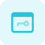 external web-browser-protected-with-authentication-key-logotype-web-tritone-tal-revivo icon