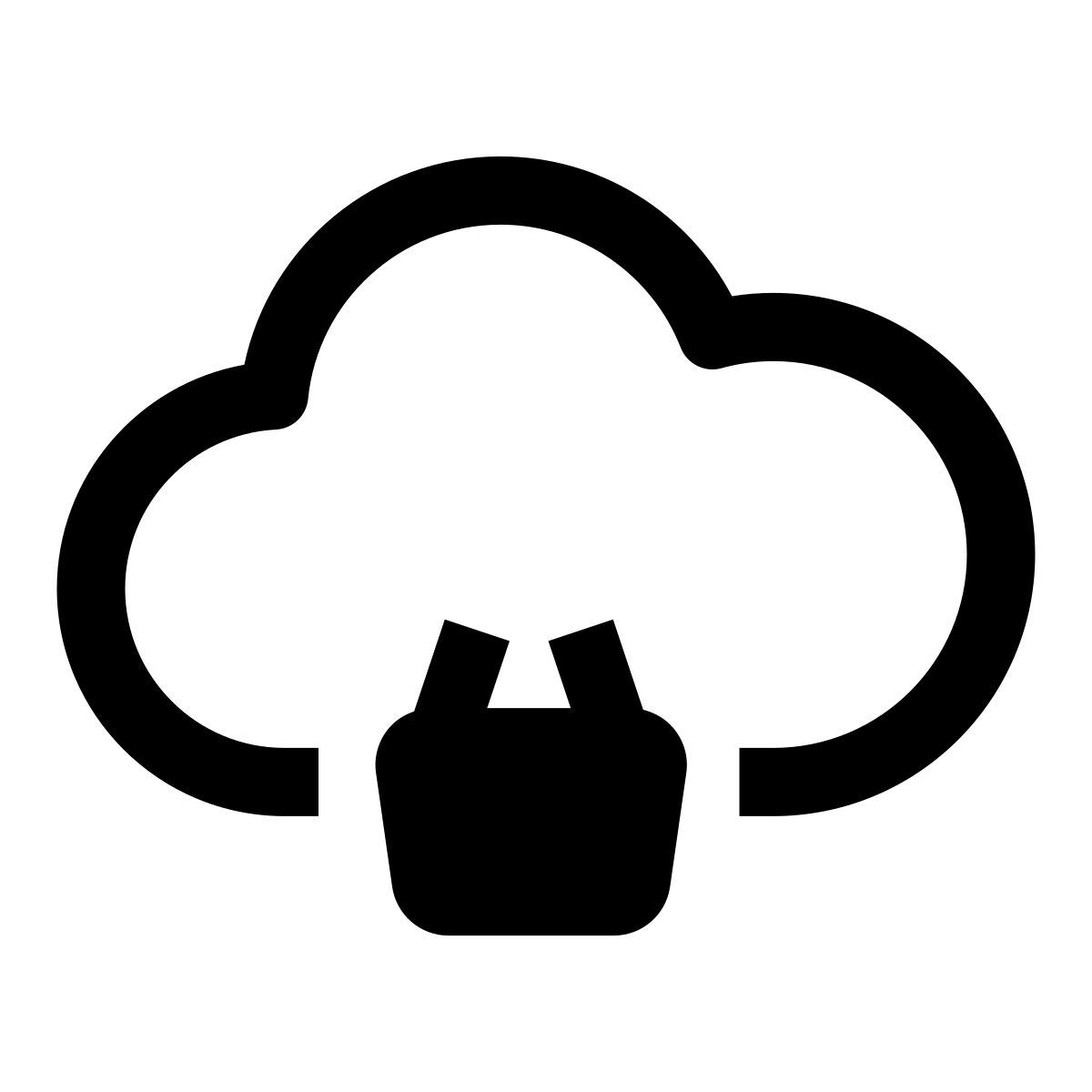 cloud basket icon
