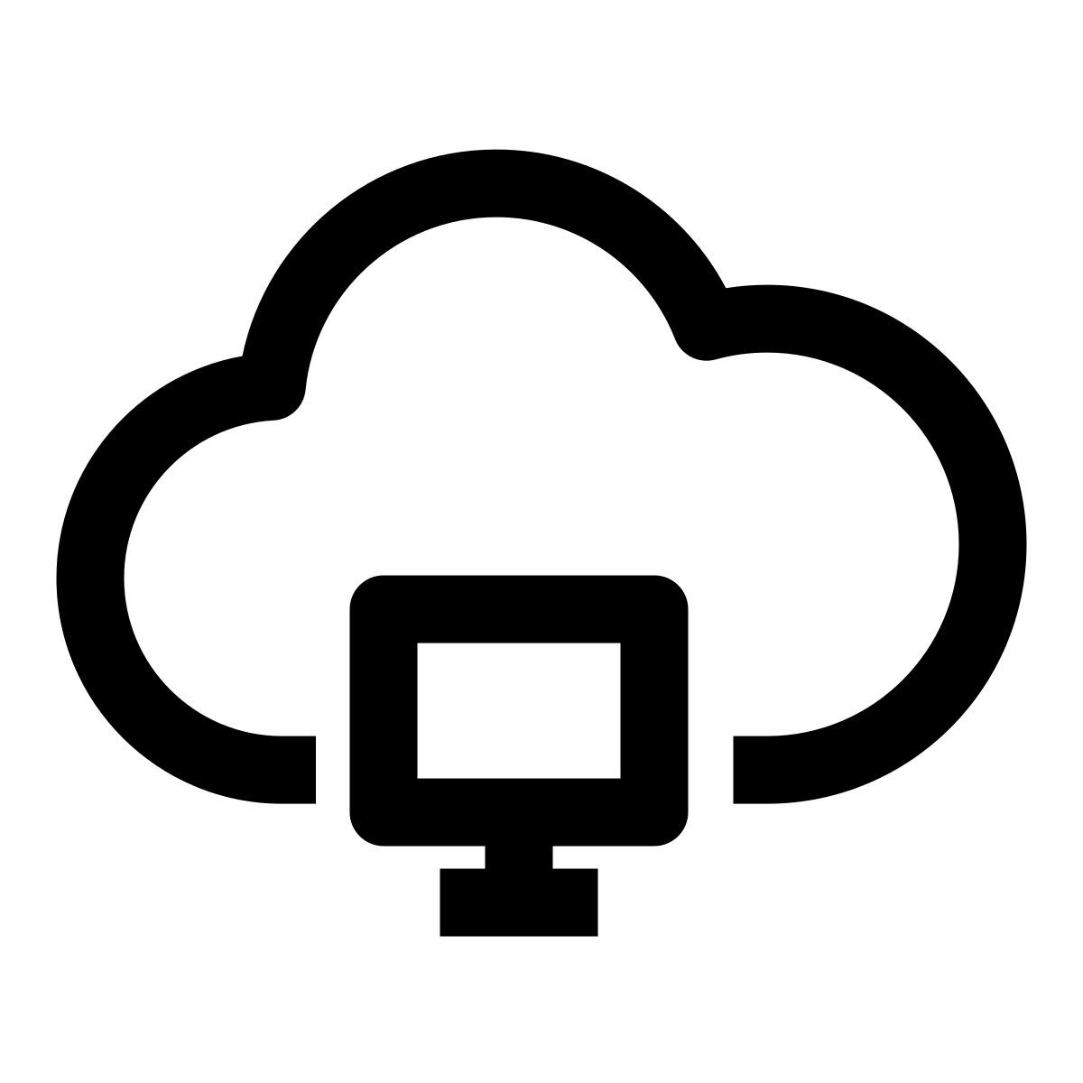 cloud monitor icon