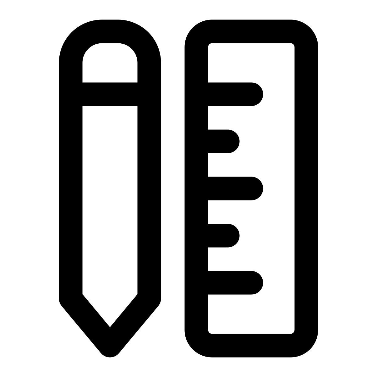 pencil and ruler icon