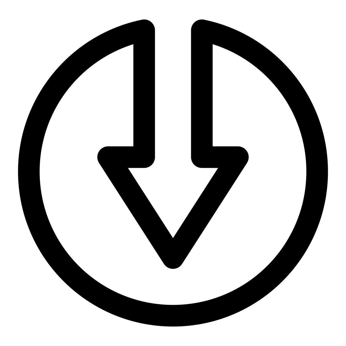 arrow down icon