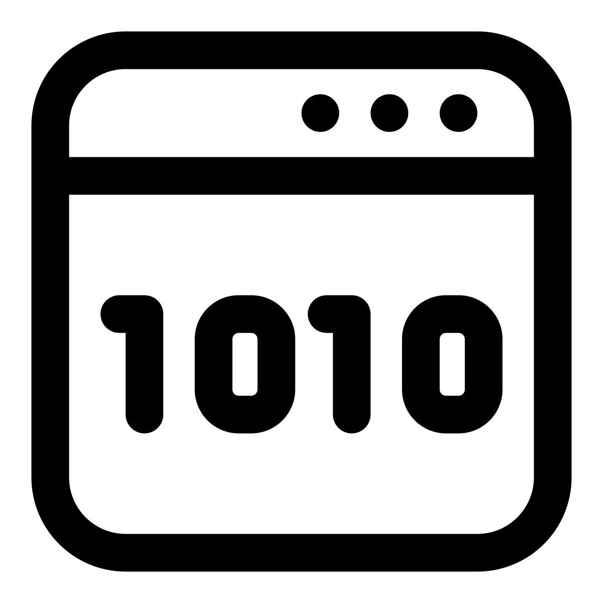 binary code icon