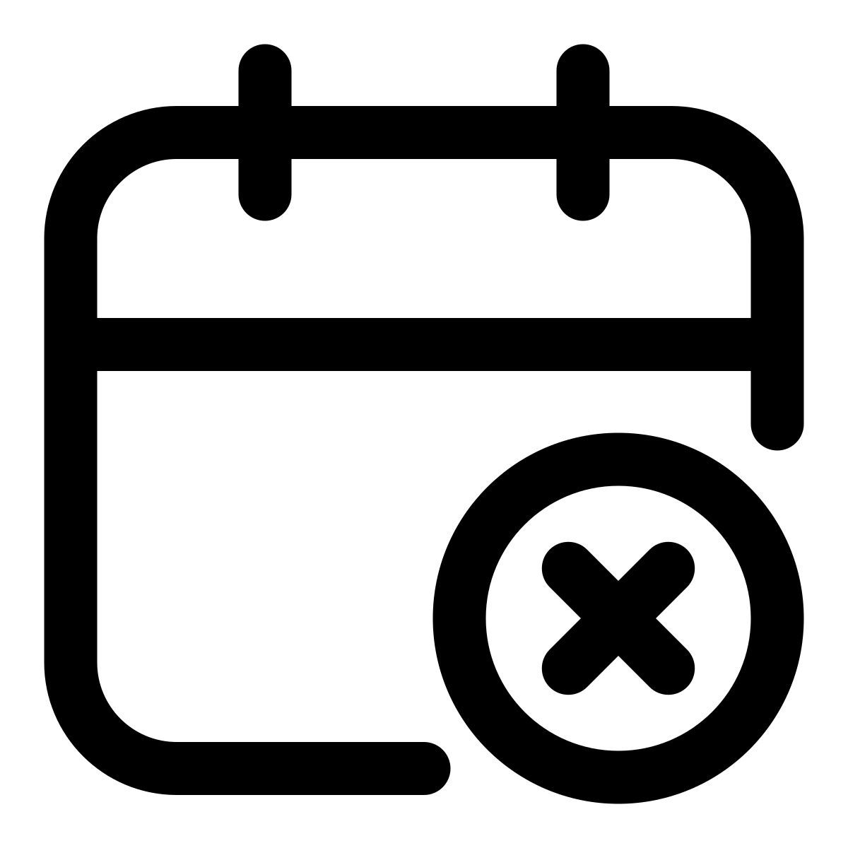 calendar delete icon