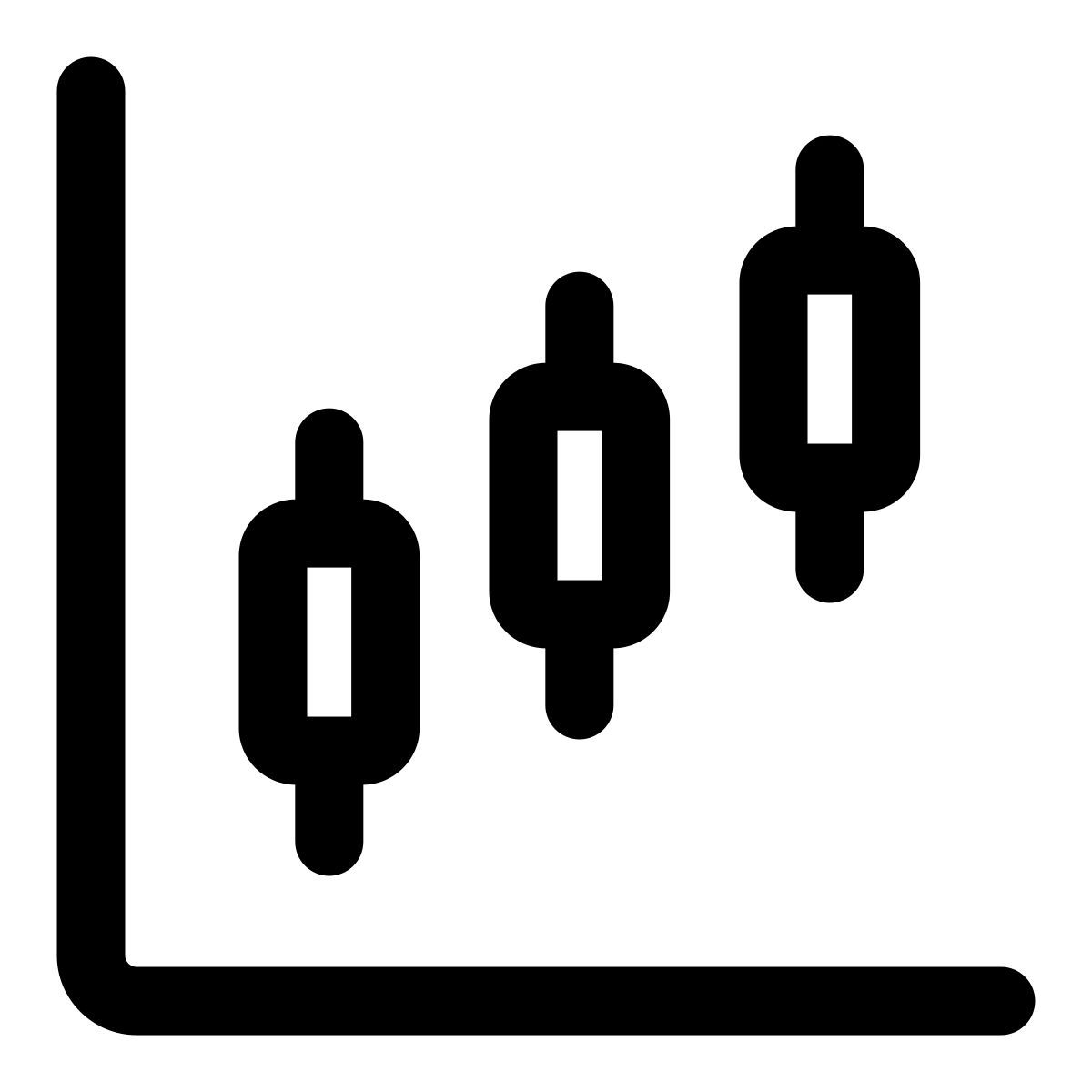 gráfico de velas icon