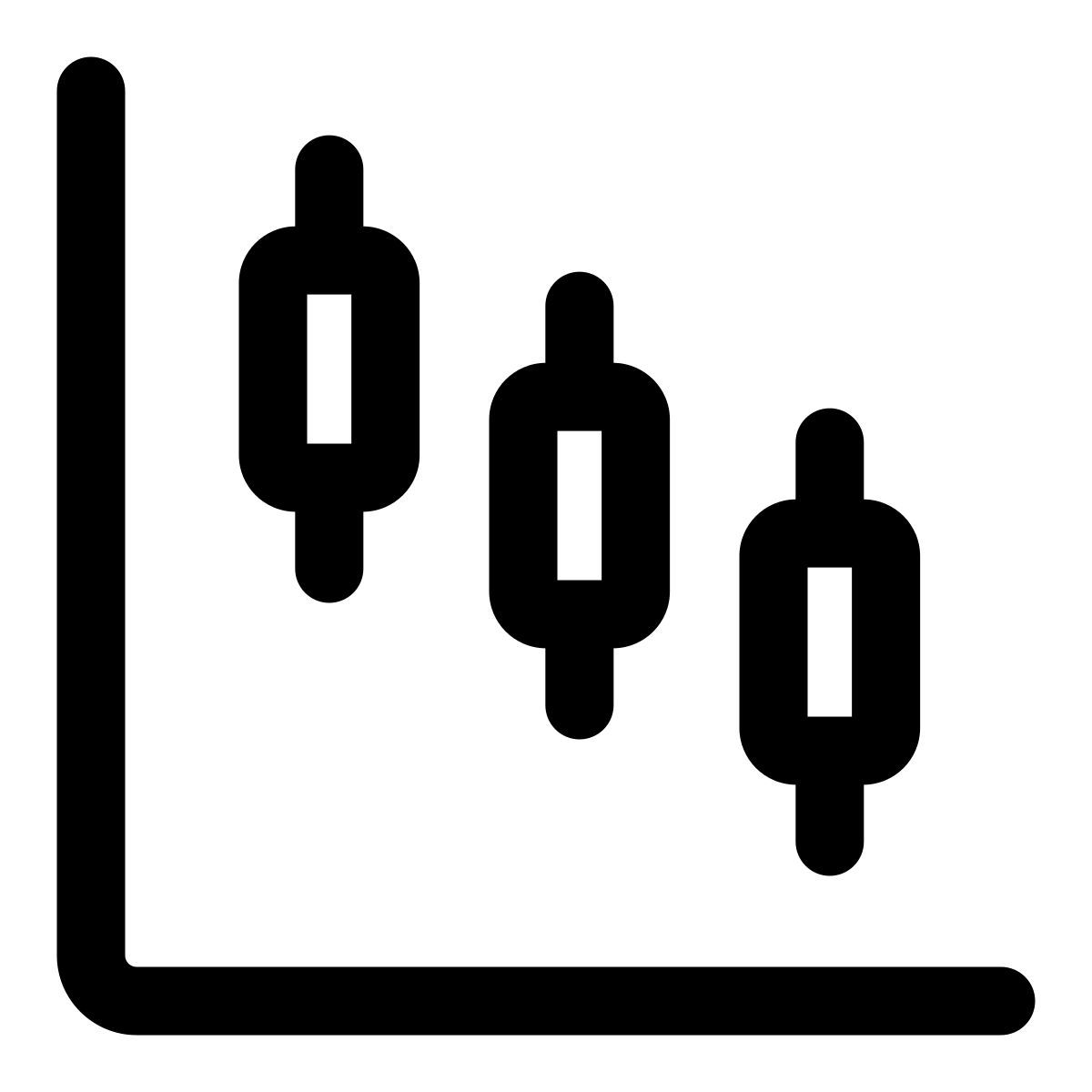 gráfico de velas icon