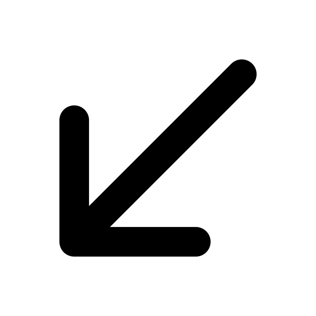 flecha hacia abajo izquierda icon