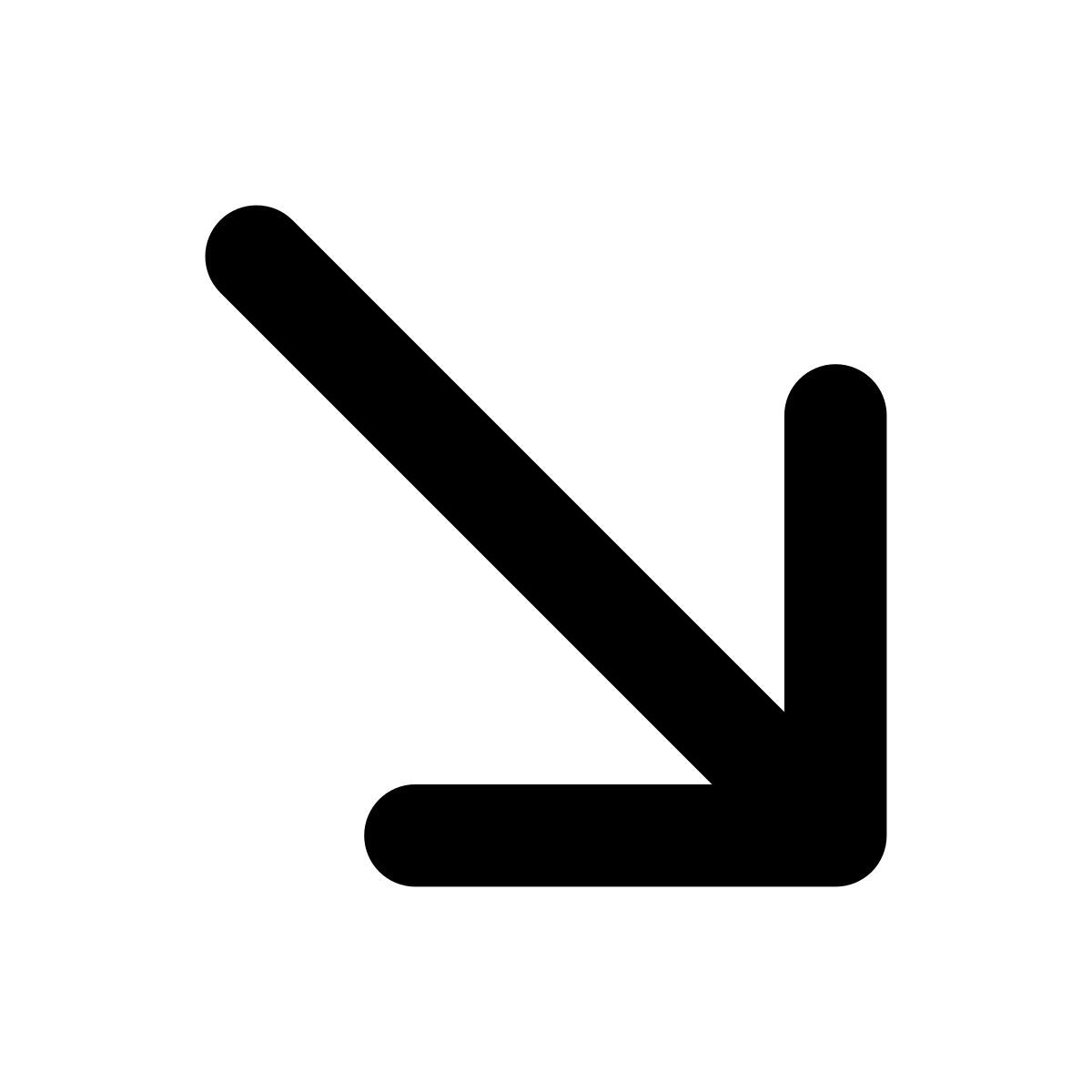 down right arrow icon