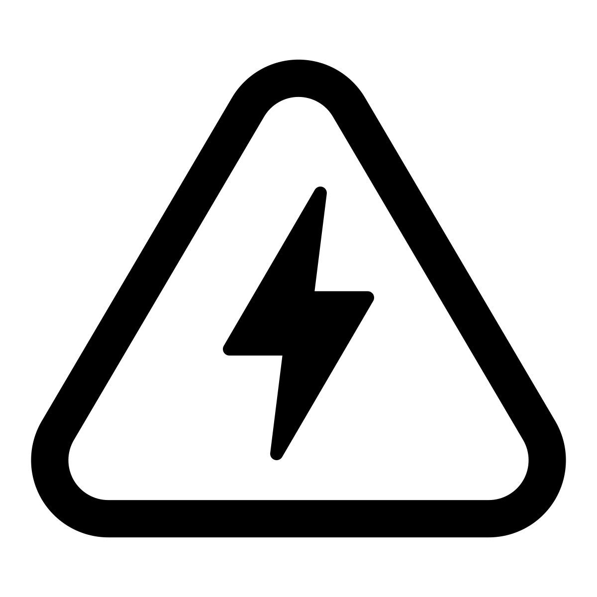 electrical danger sign icon