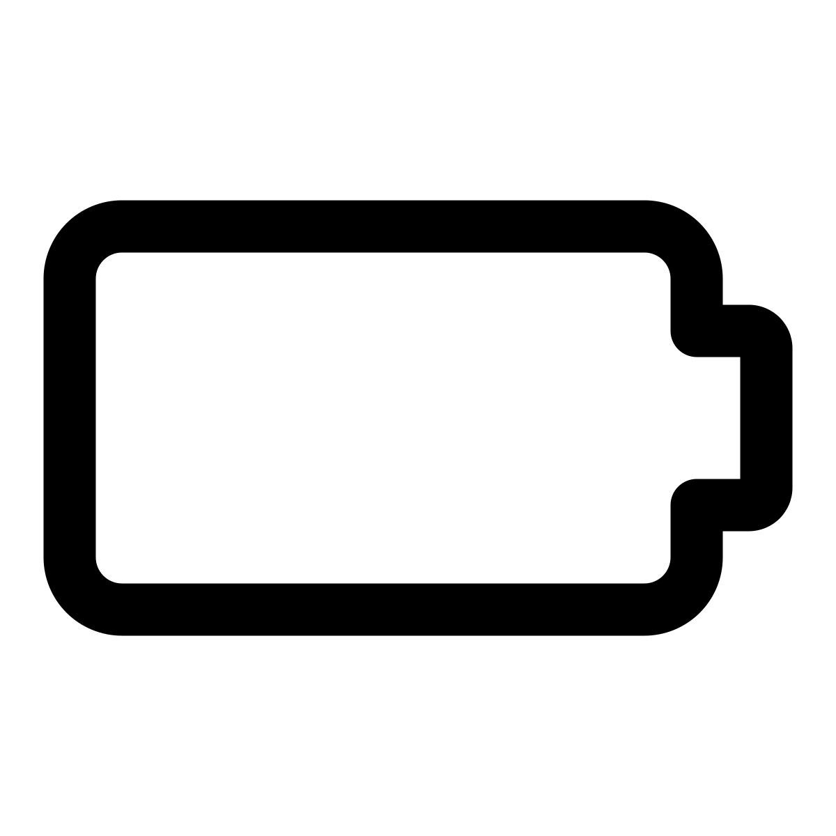 empty battery icon