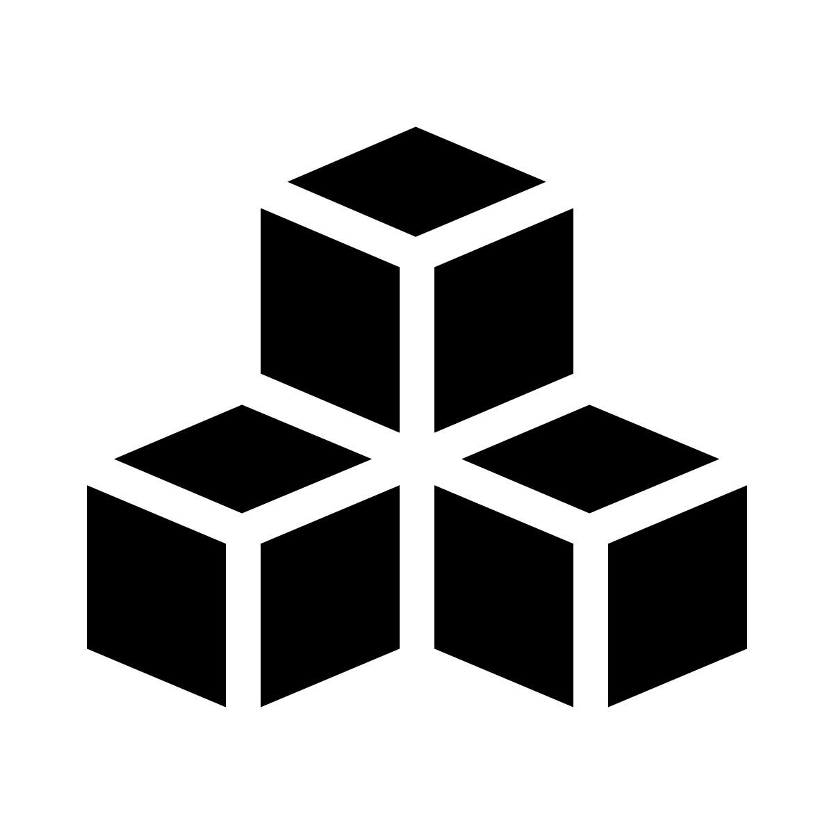 3d, cubes, cube, geometrical, shapes, square, blockchain icon