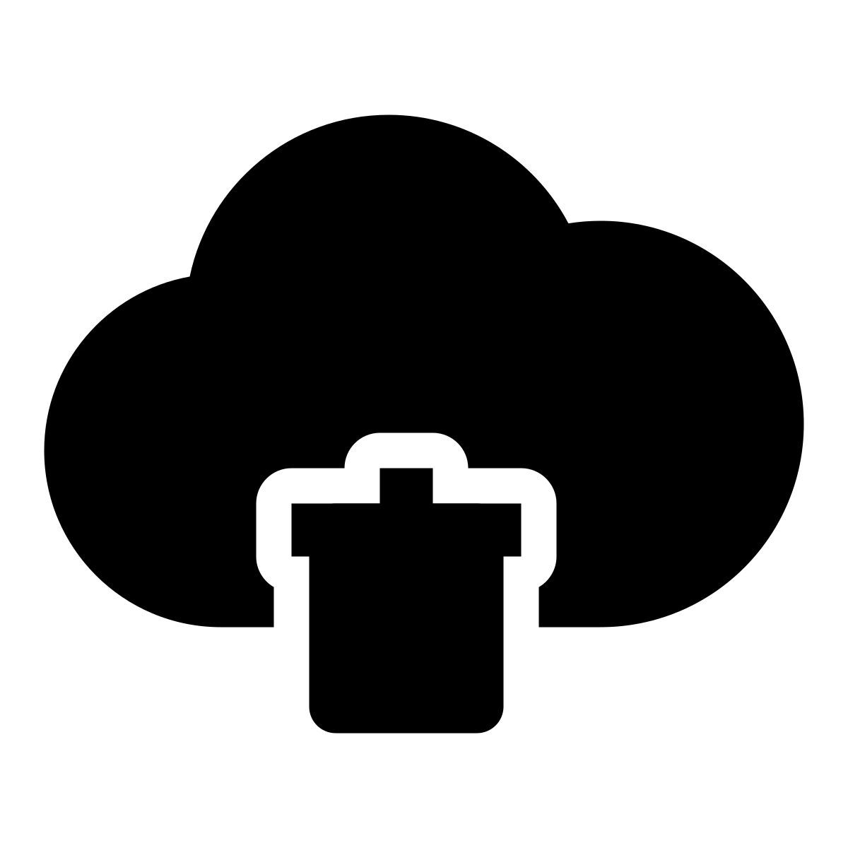cloud garbage icon