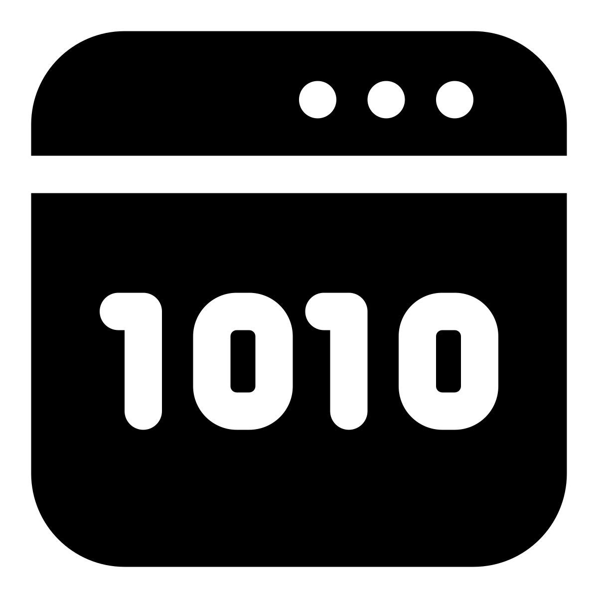 binary code icon