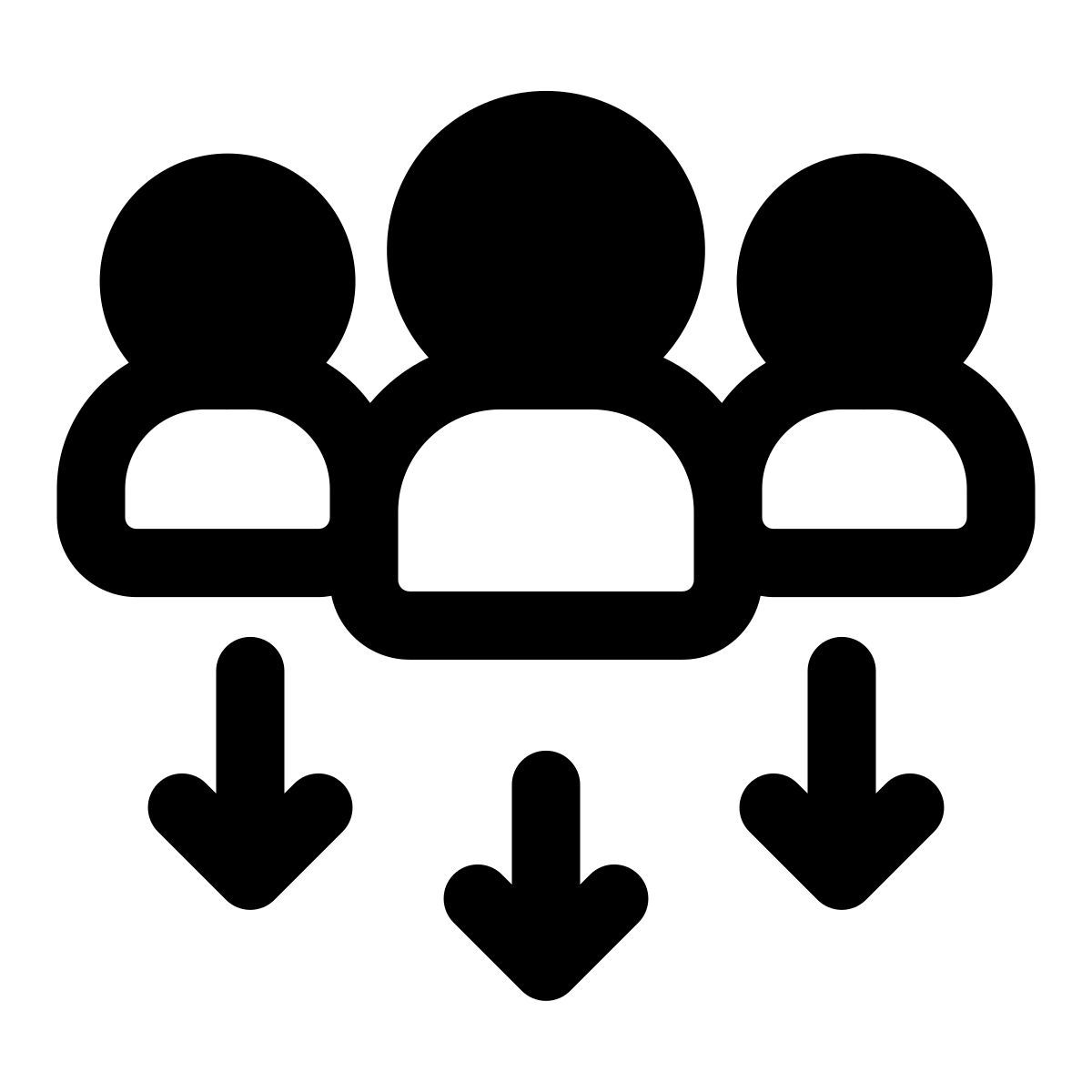 population decrease icon