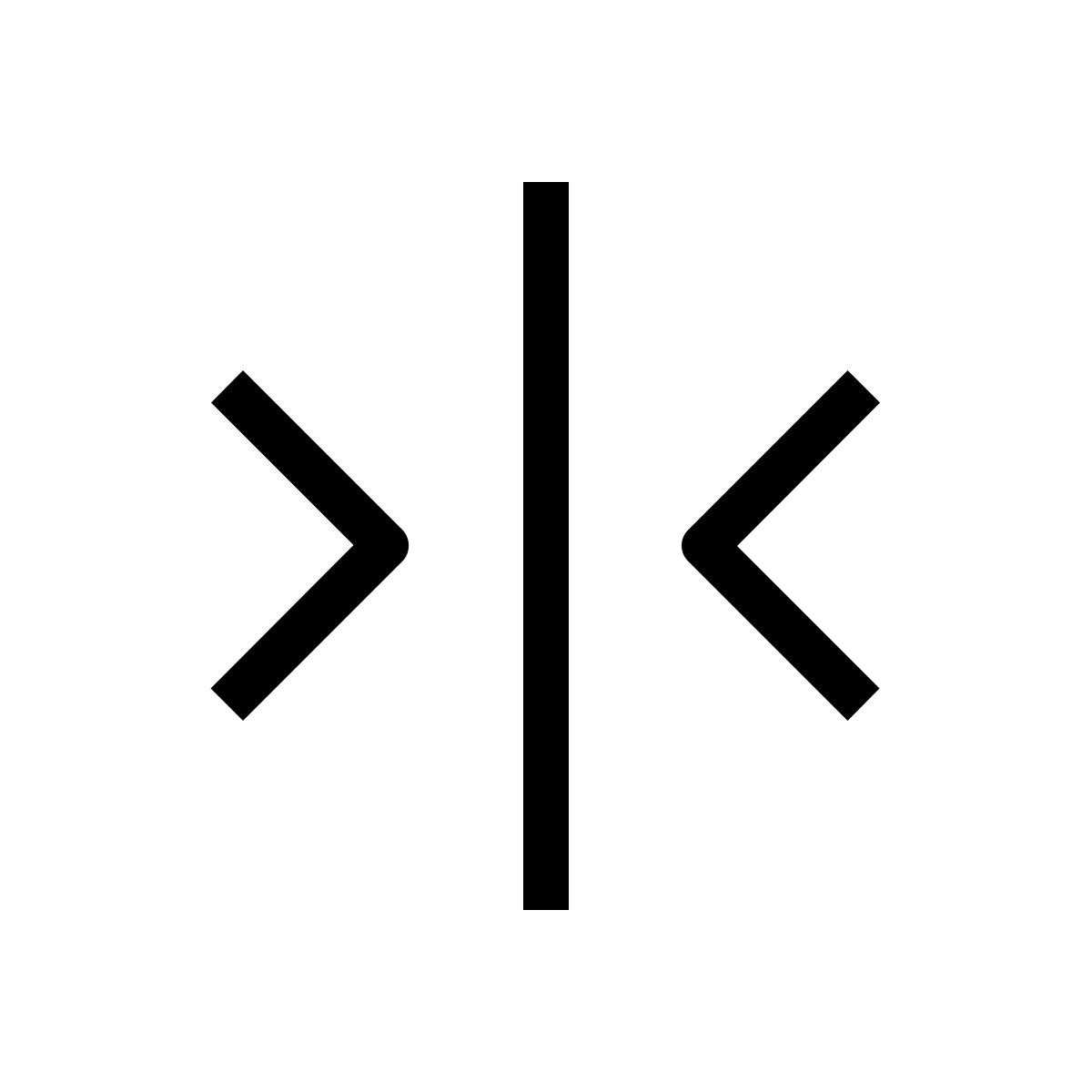 freccia compressa orizzontale icon