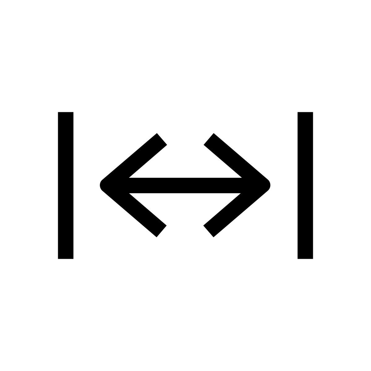 화살표가 수평으로 줄어듭니다 icon