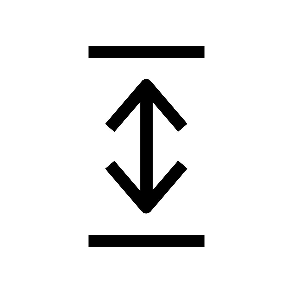 화살표는 수직으로 줄어듭니다 icon