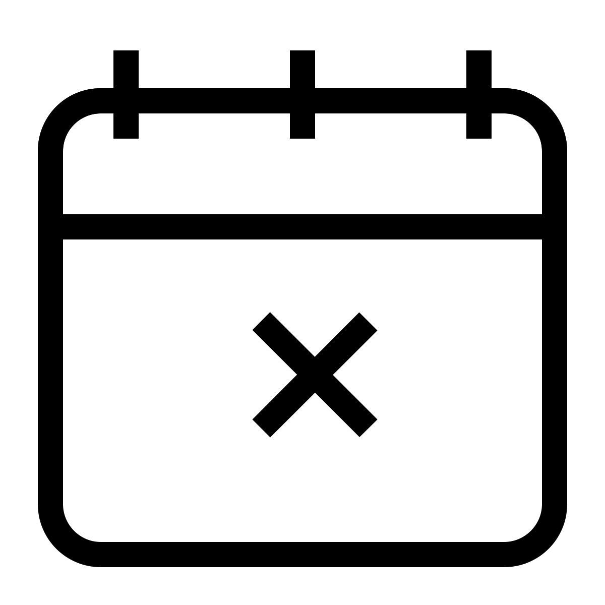 calendar cross icon