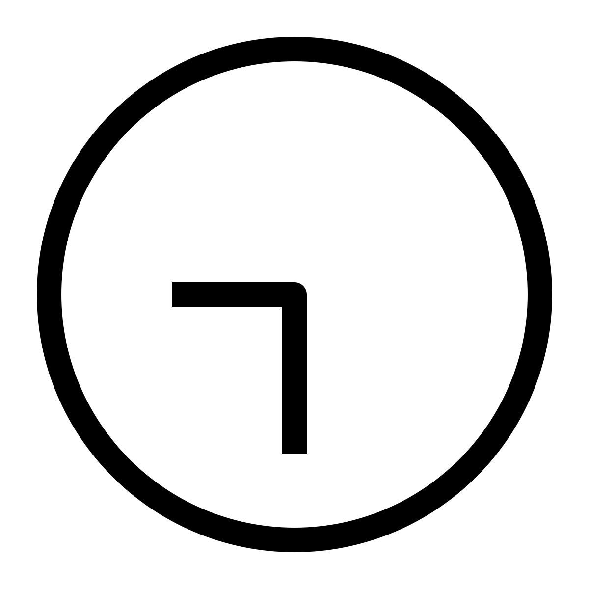 clock half past nine icon