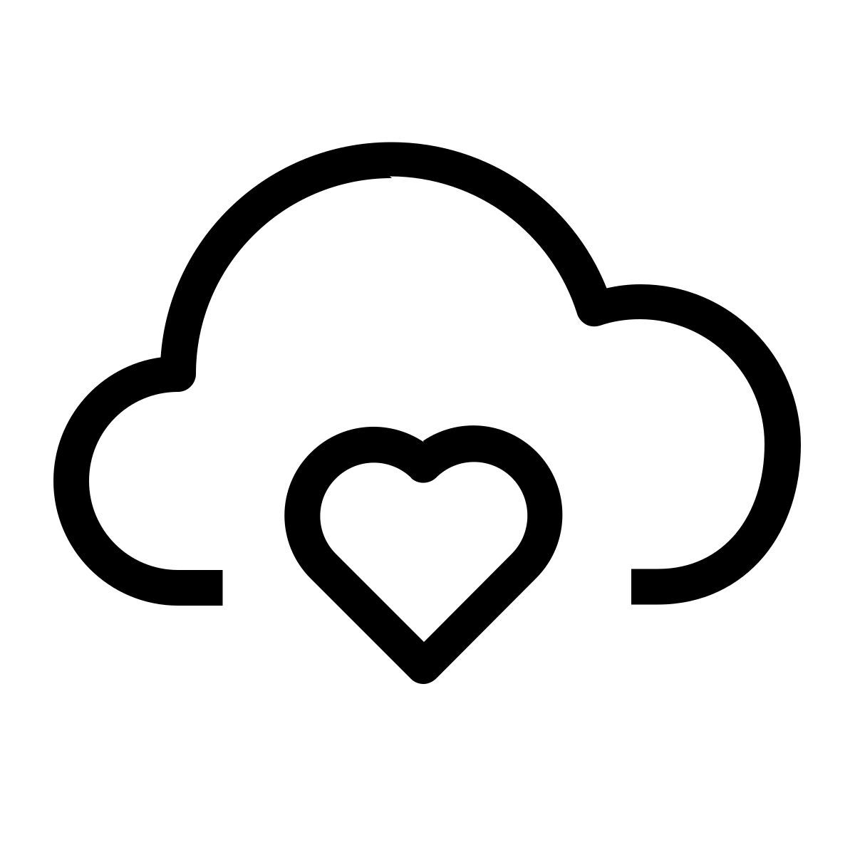 cloud heart icon