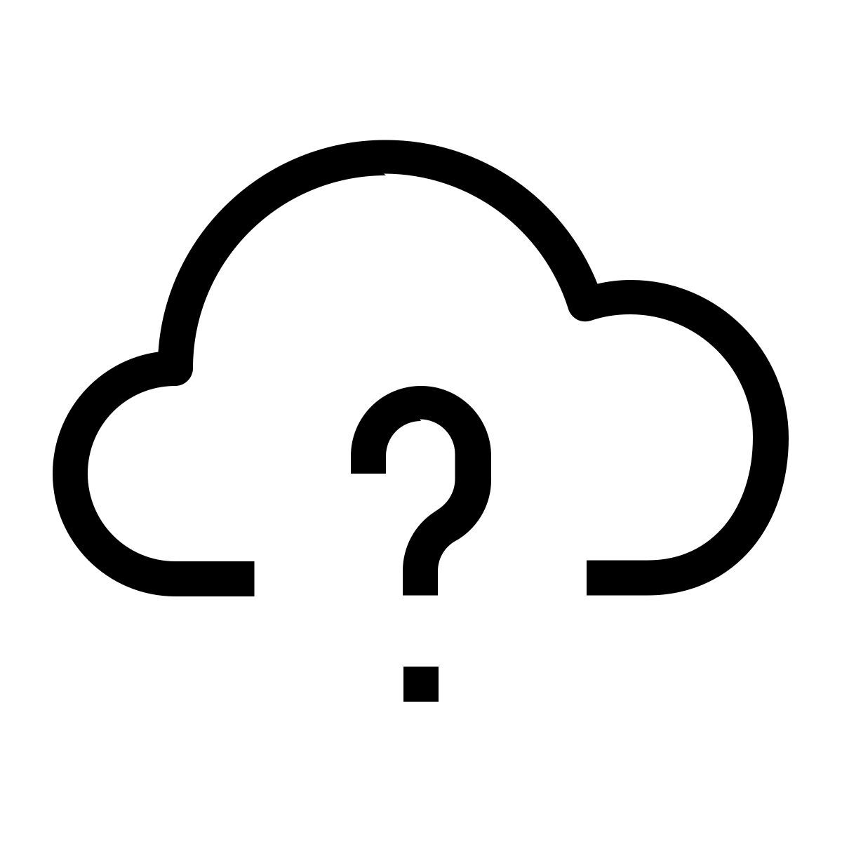 cloud question icon