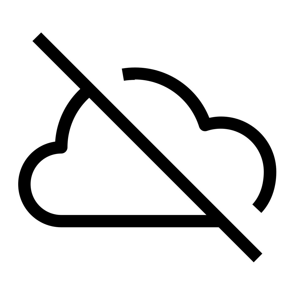 cloud slash icon