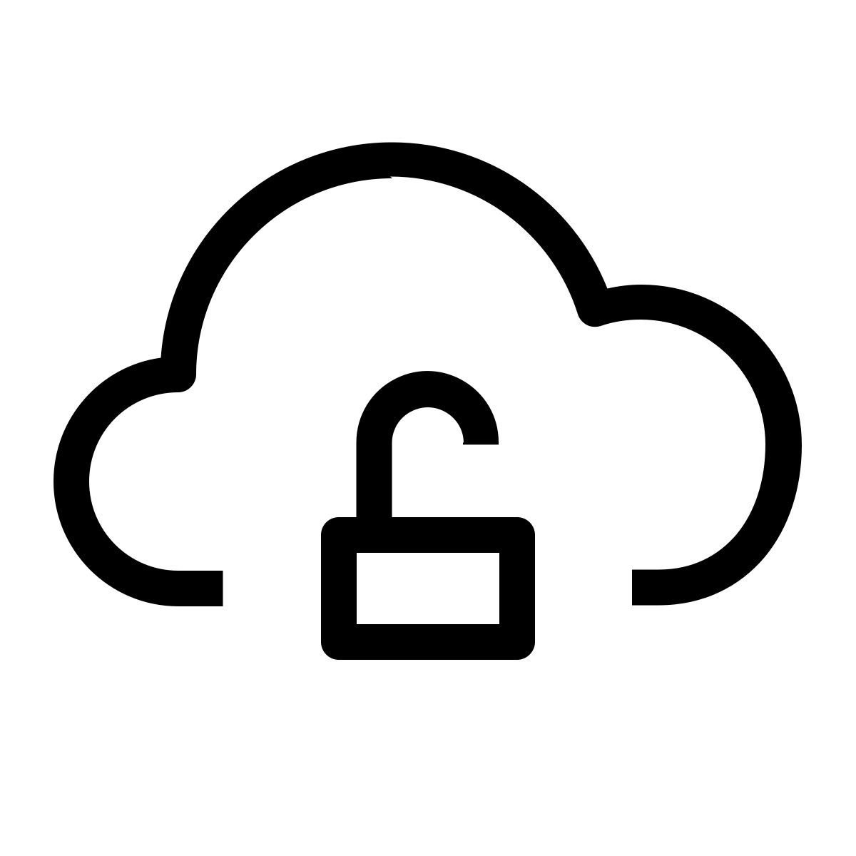 cloud unlock icon