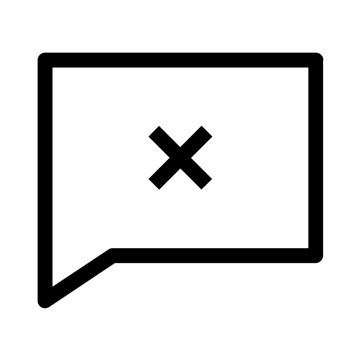 cruz de comentarios icon