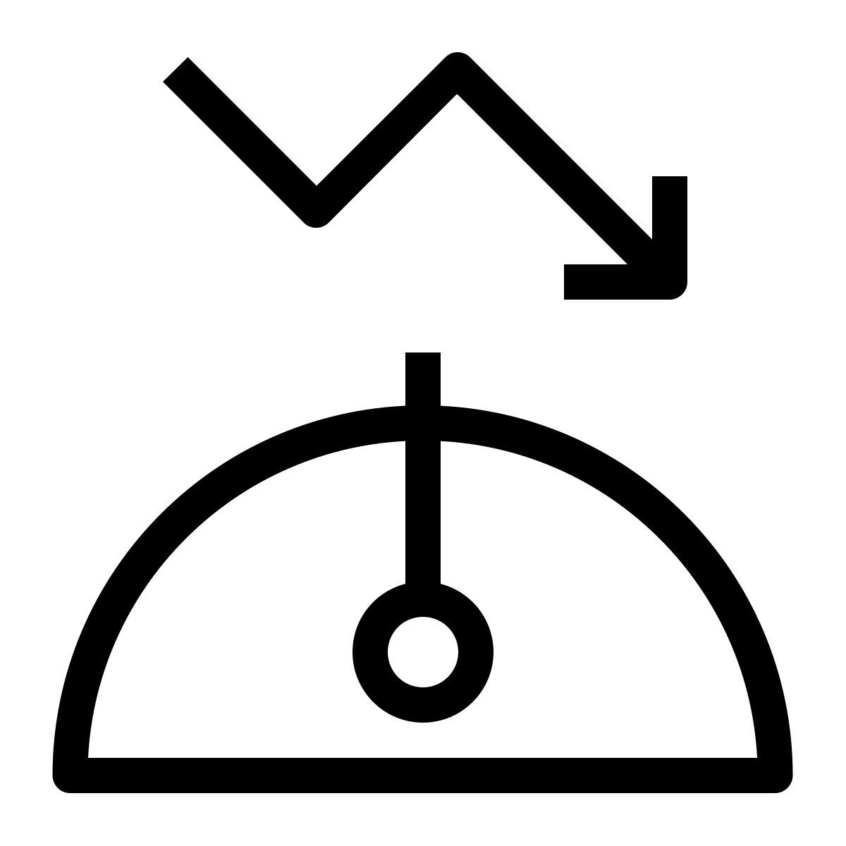 decrease peformance icon