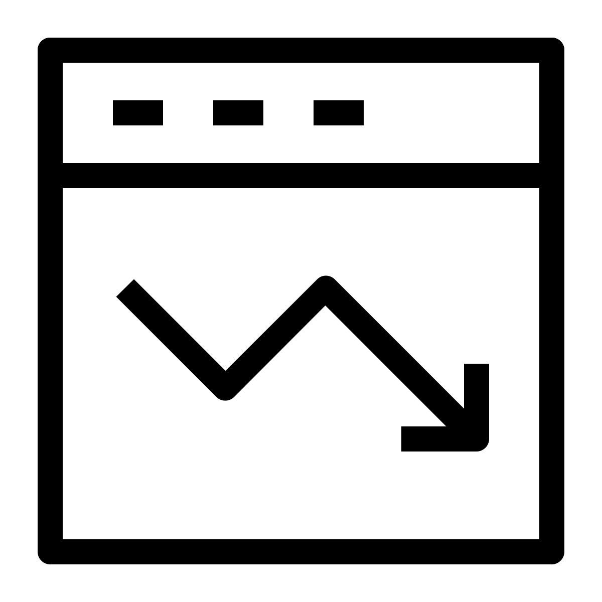 down graph website icon
