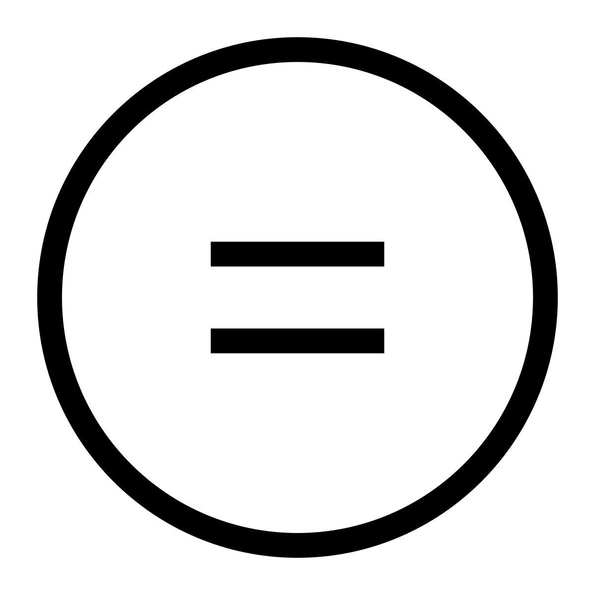 equal circle icon