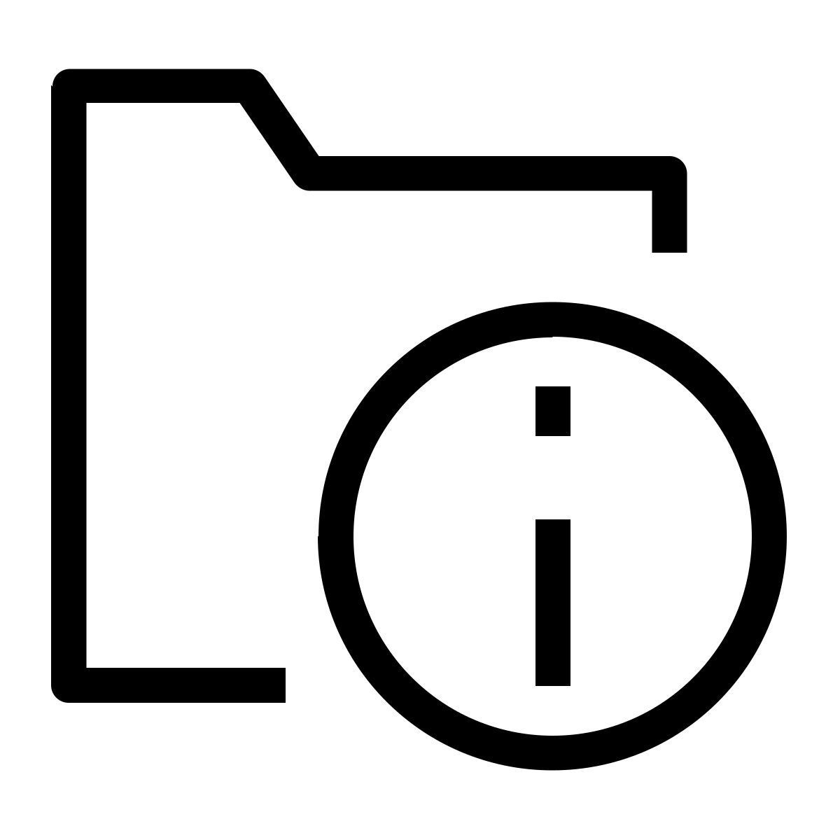 Folder info icon