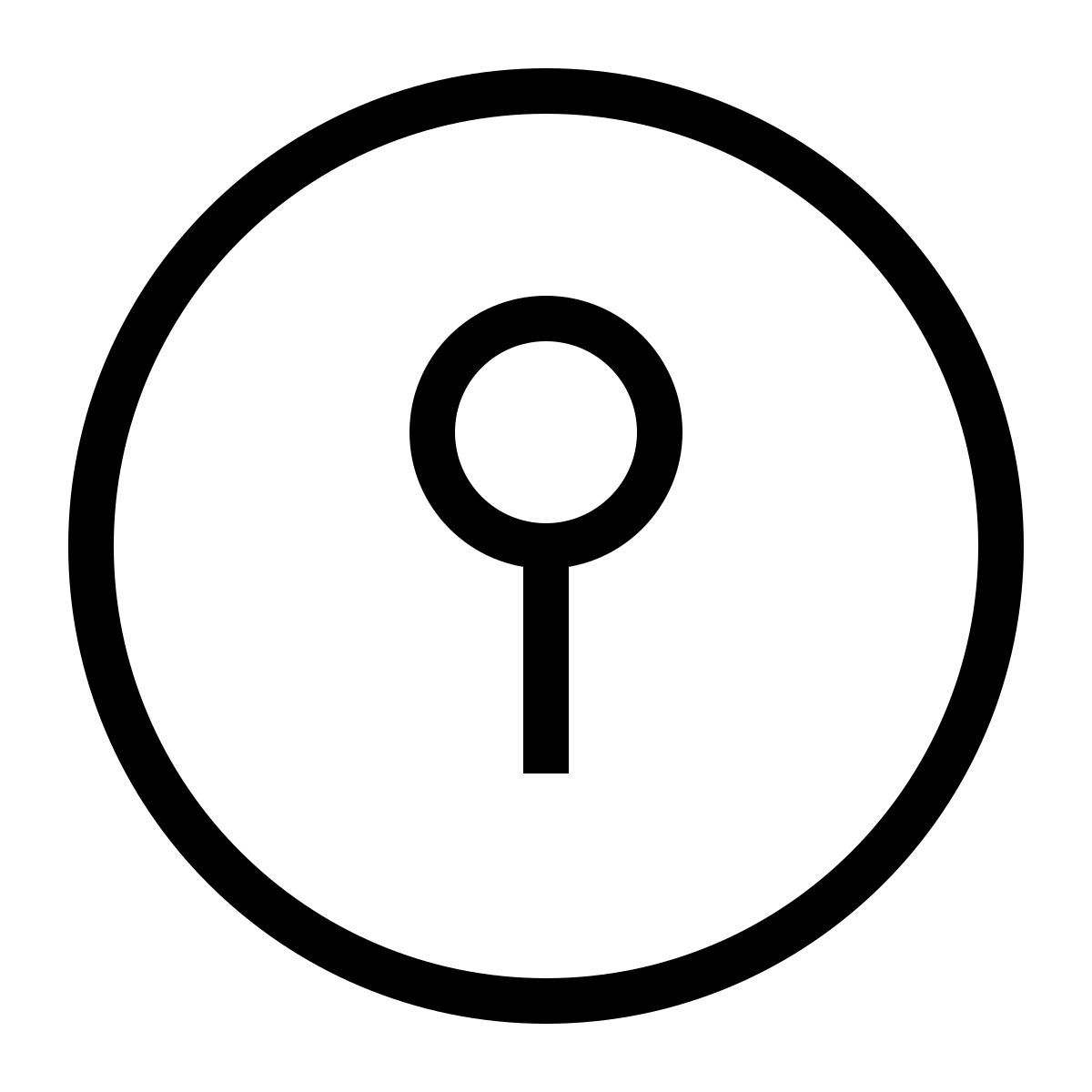 keyhole circle icon