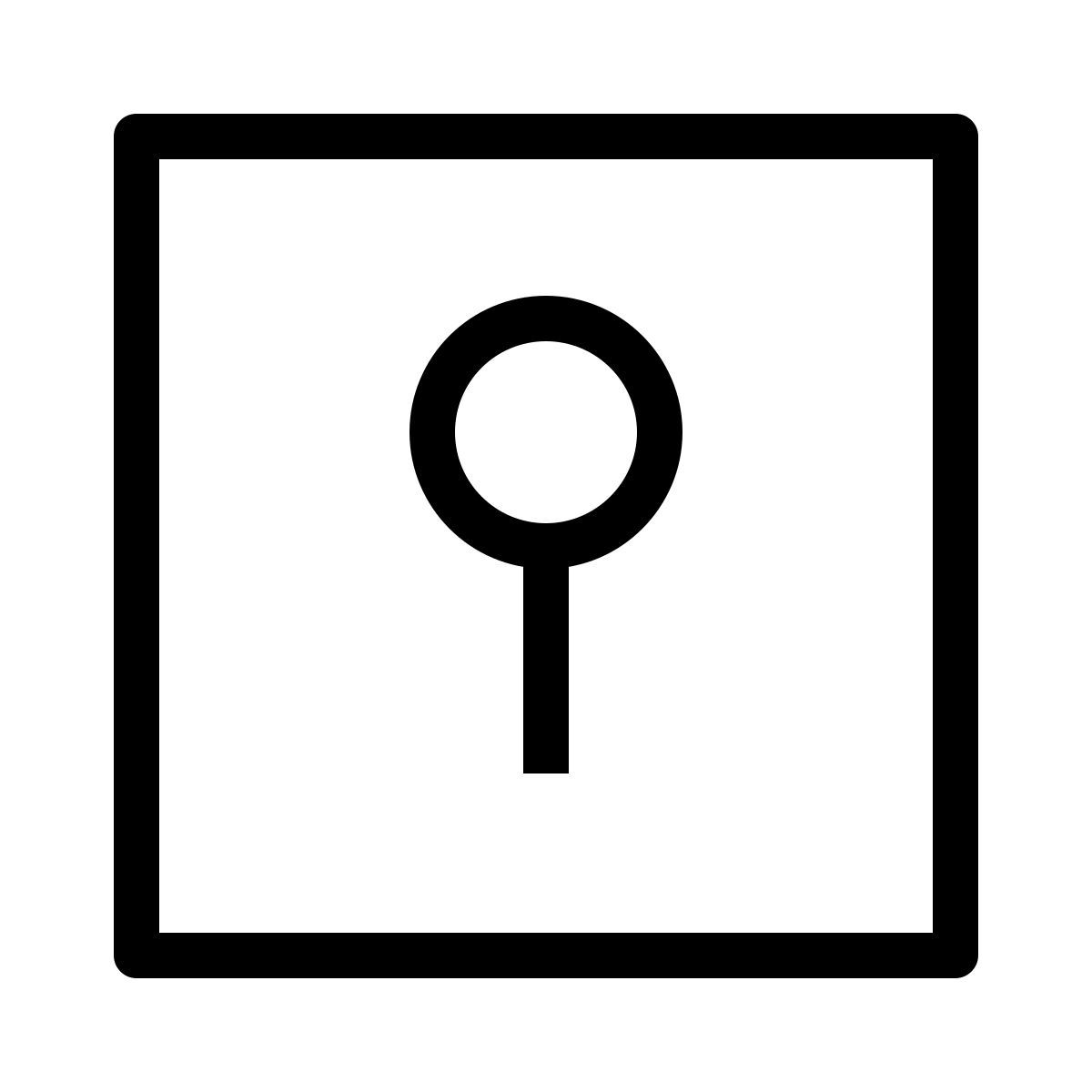 keyhole square icon