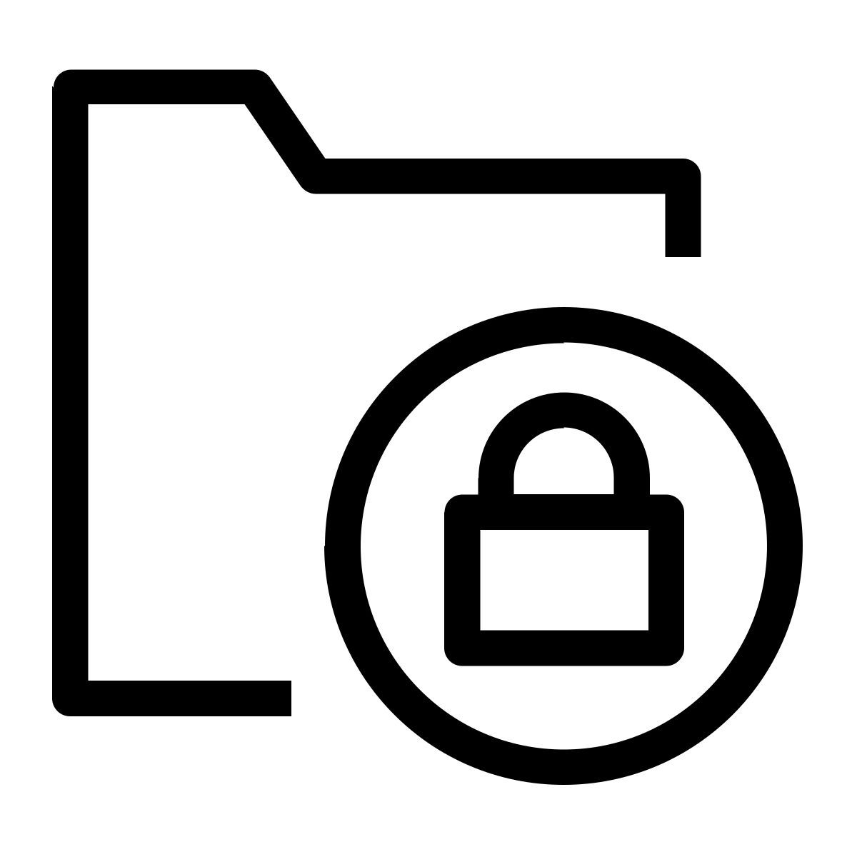 lock folder icon