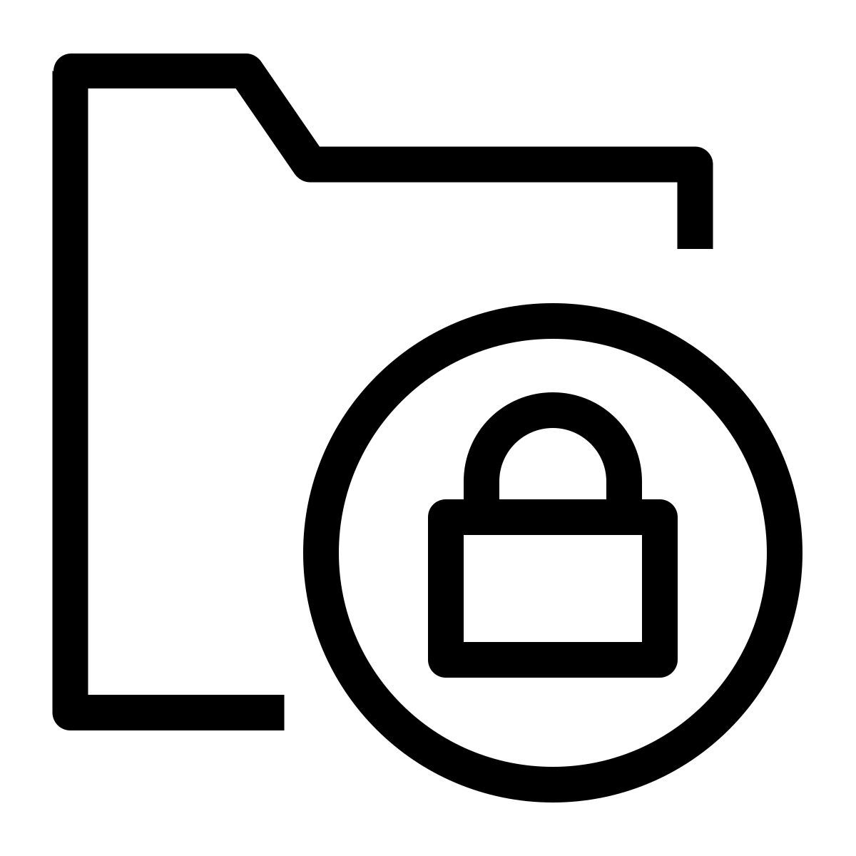 lock folder icon