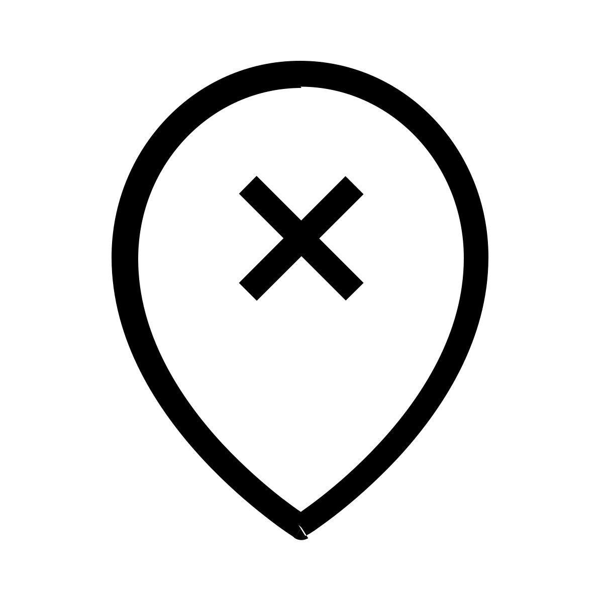 map marker cross icon