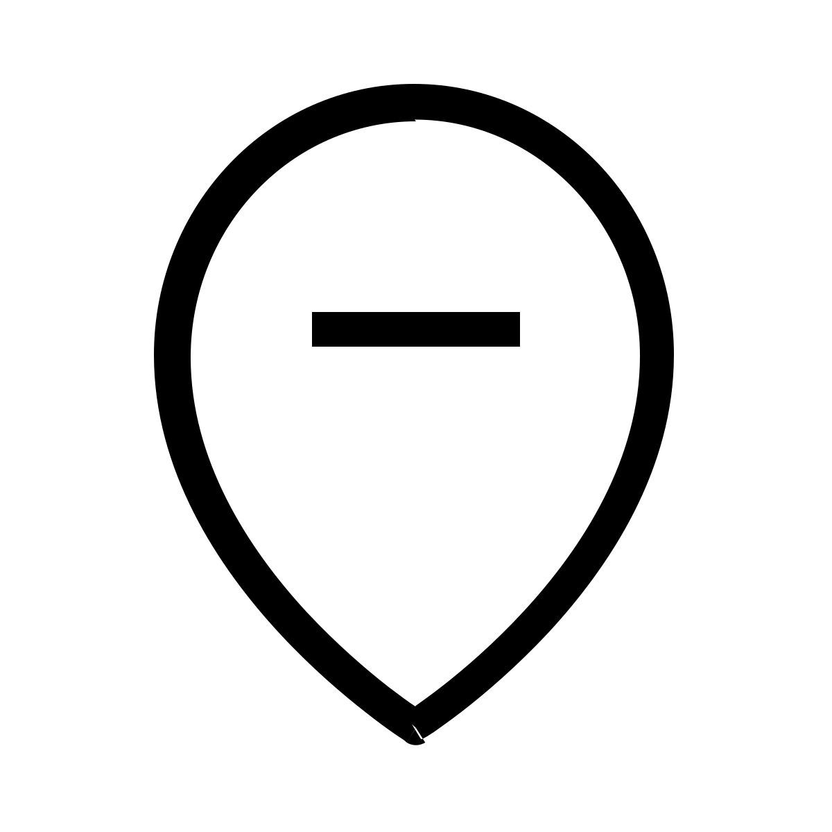 map marker minus icon