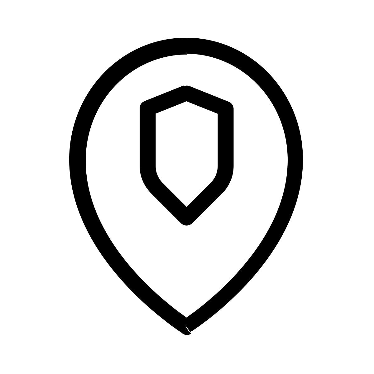 map marker shield icon