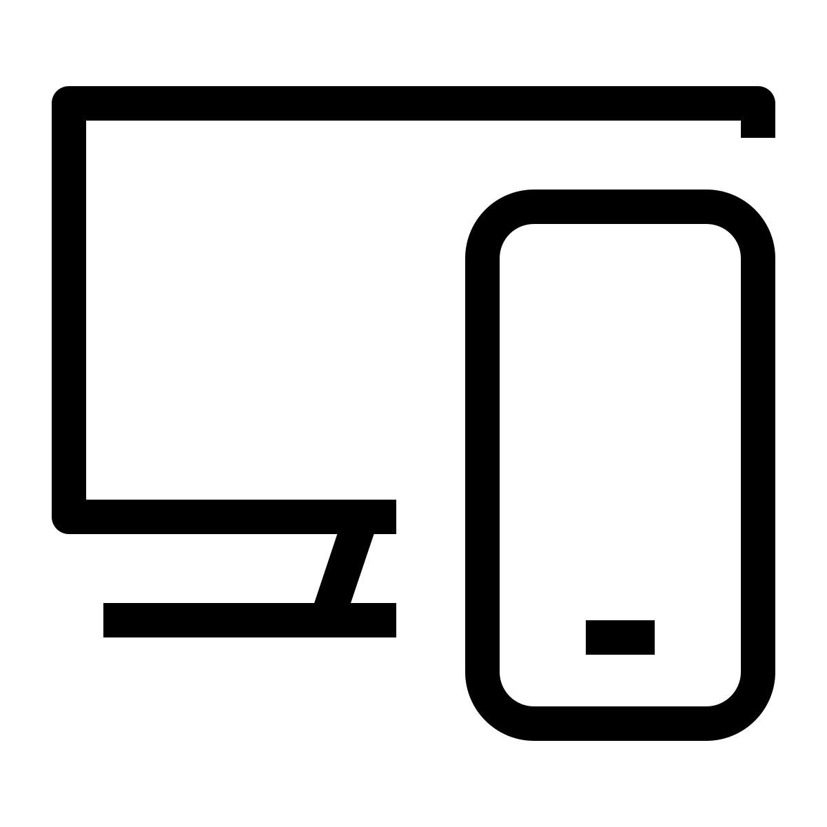 mobile and monitor icon