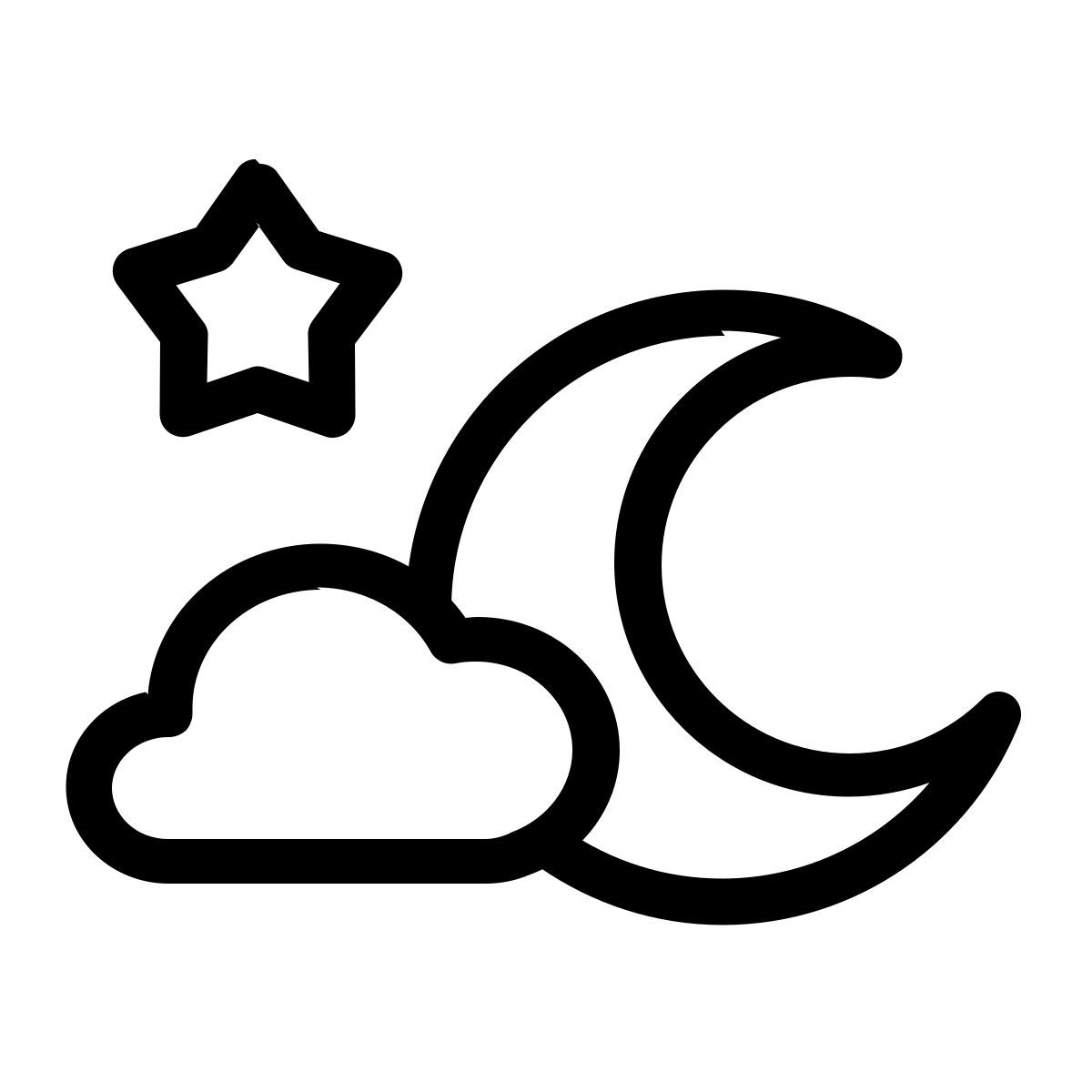 partly cloudy night icon
