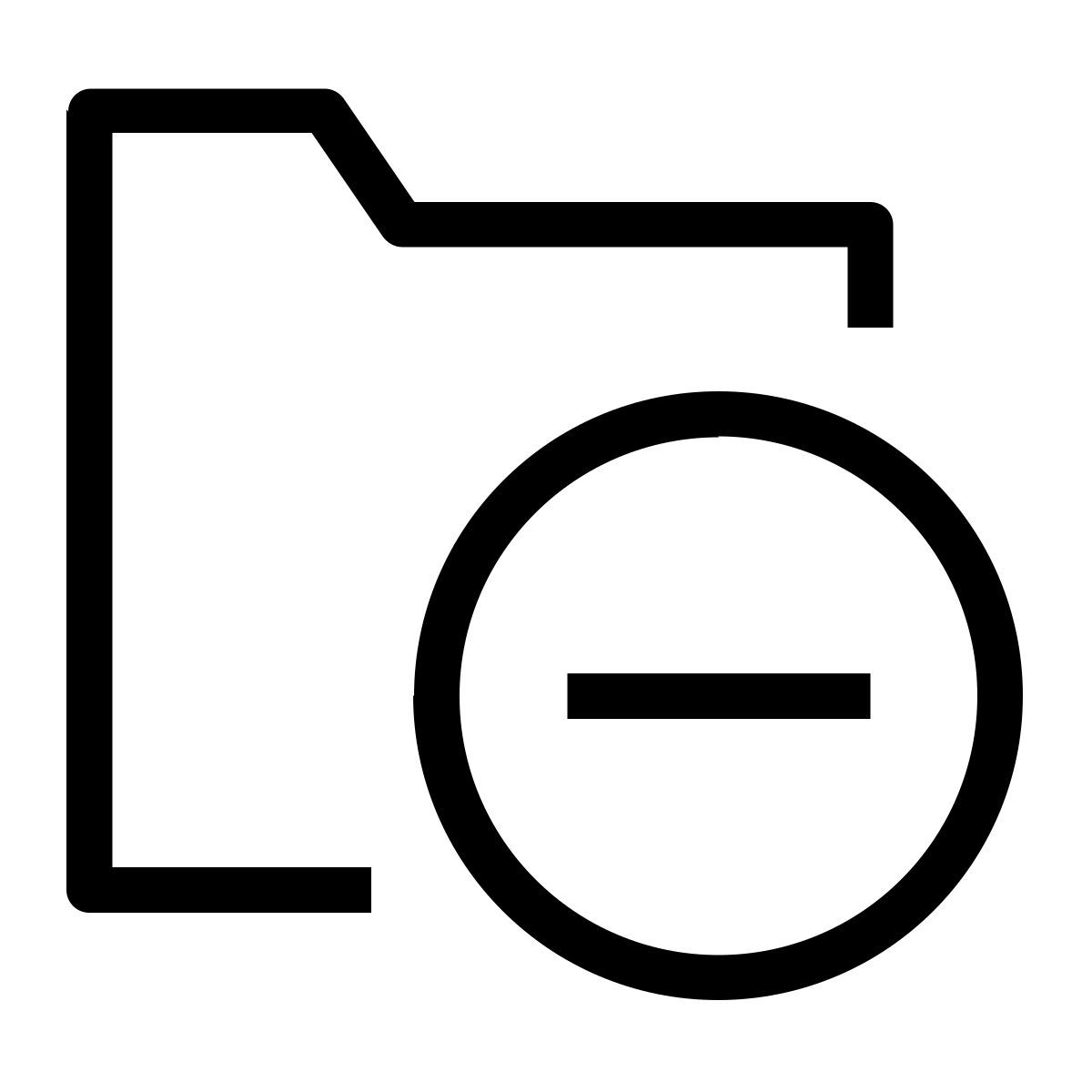 remove folder icon