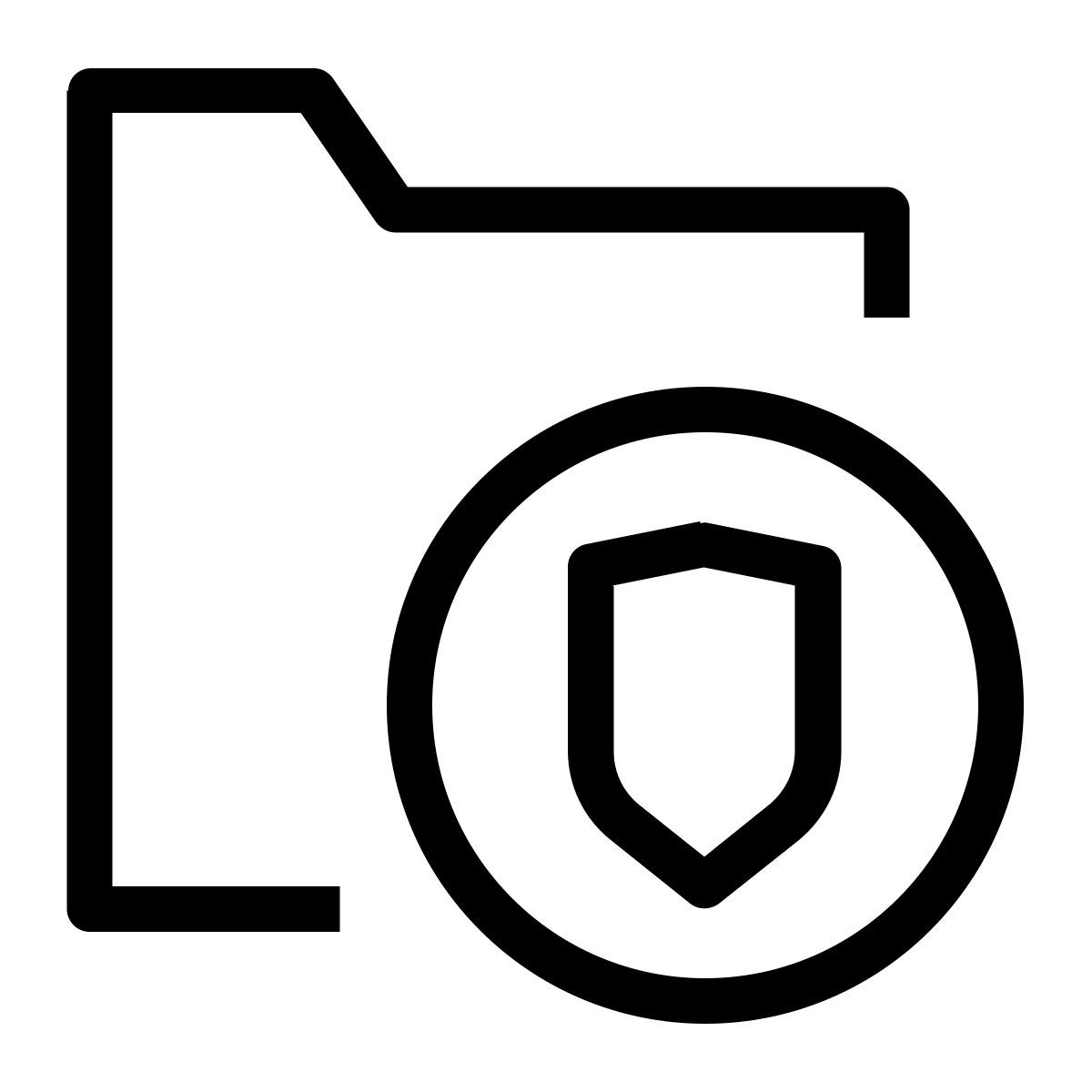 shield folder icon